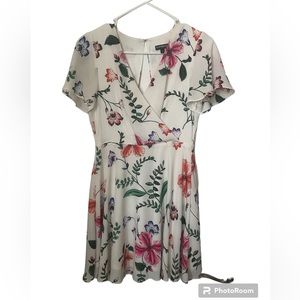 Express floral dress. So flattering and perfect for warm weather.